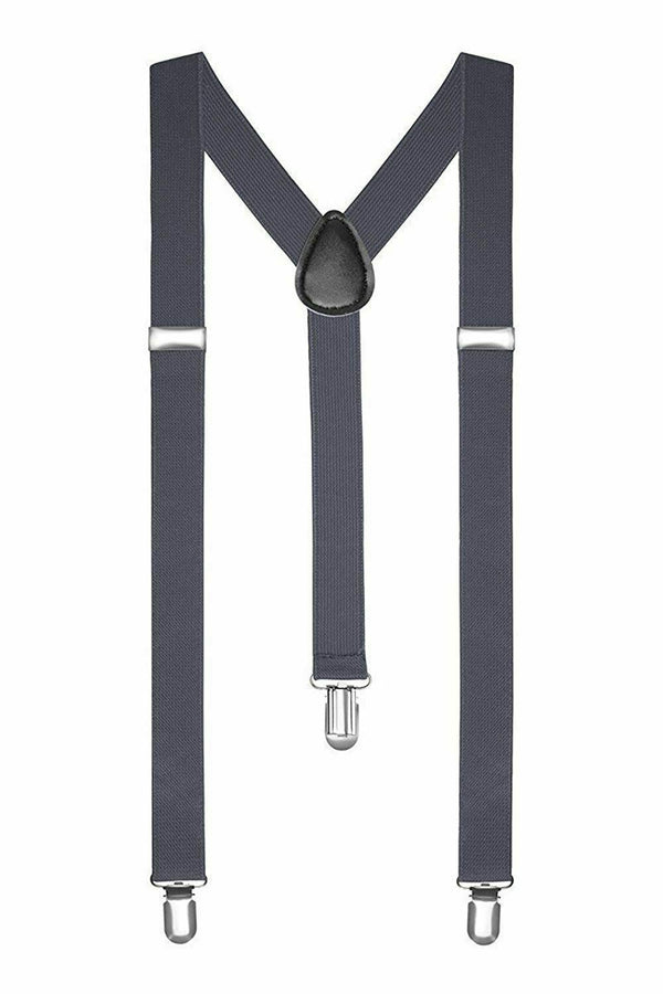 Suspenders One Size Fully Adjustable Y Shaped Elastic Braces Strong Clips Unisex - Lets Party
