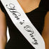6Pcs White Black Sashes Bridal Bride To Be Bridesmaid Maid Hens Night Party Wedd - Lets Party