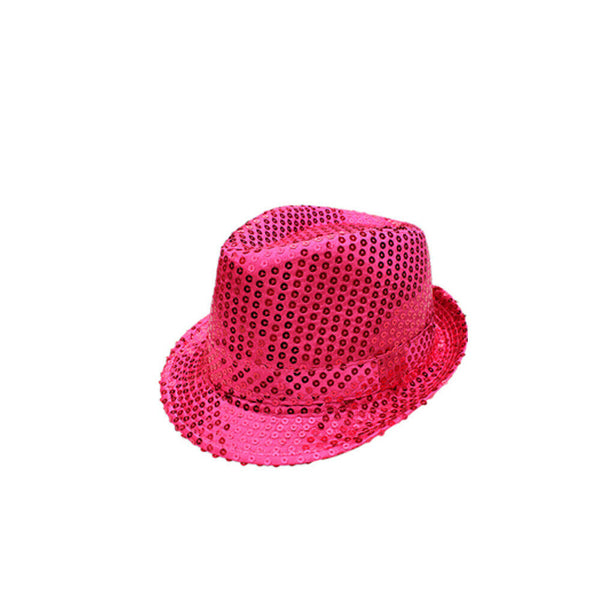 FEDORA Trilby Hat Cap Glitter Sequin Sequinned Dance Party Costume MJ Jazz Hats - Lets Party