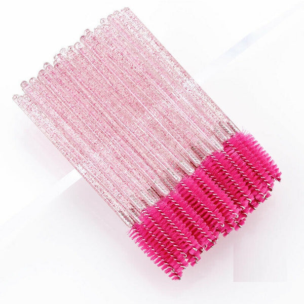 UP TO 100x Disposable Glitter Mascara Wands Lash Brush Eyelash Extensions Makeup - Lets Party