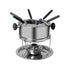 Classic Fondue Set 12pcs Stainless Steel Cheese Chocolate Dipping  6 Forks - Lets Party