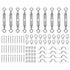 Traderight  Wire Rope DIY Balustrade Kit 10 Set Stainless Steel Grade316 Eye/Eye - Lets Party