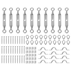 Traderight  Wire Rope DIY Balustrade Kit 10 Set Stainless Steel Grade316 Eye/Eye