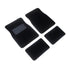 4 Pcs Carpet Car Floor Mats Front Rear Charcoal Black Universal Fit Textile - Lets Party