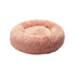 Pet Bed Cat Dog Donut Nest Calming Kennel Cave Deep Sleeping Pink M - Lets Party