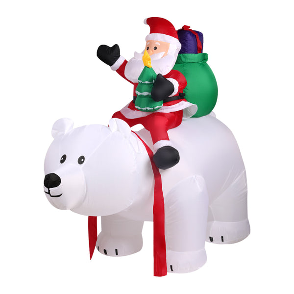 Inflatable Christmas Santa Snowman with LED Light Xmas Decoration Outdoor Type 9 - Lets Party