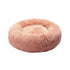 Pet Bed Cat Dog Donut Nest Calming Kennel Cave Deep Sleeping Pink L - Lets Party