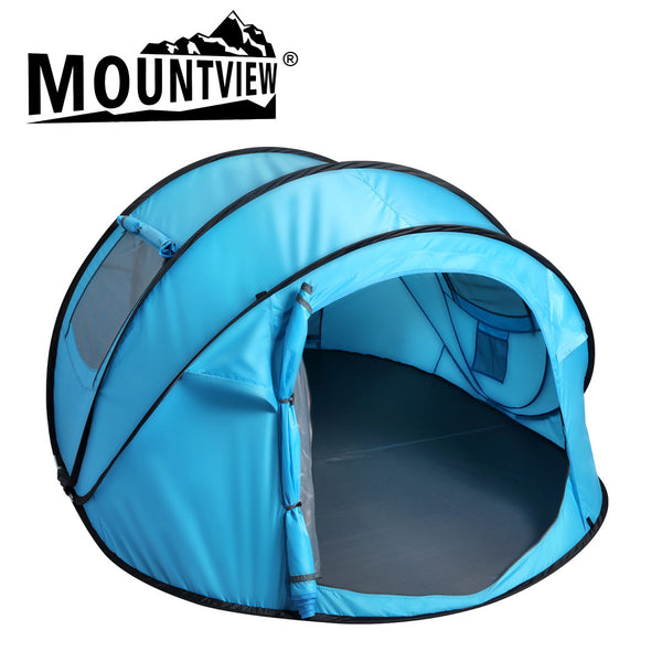 Mountview Pop Up Camping Tent Beach Outdoor Family Tents Portable 4 Person Dome - Lets Party
