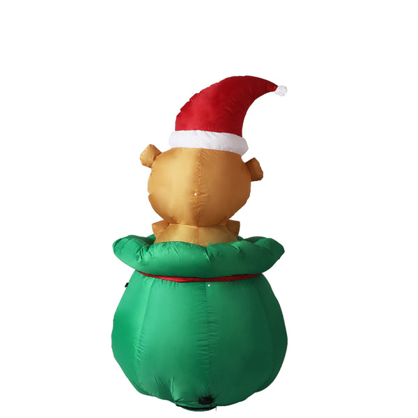 Santaco Inflatable Christmas Decorations Bubbly Bear 1.5M LED Lights Xmas Party - Lets Party