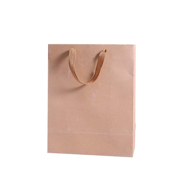 50x Brown Paper Bag Kraft Eco Recyclable Gift Carry Shopping Retail Bags Handles - Lets Party