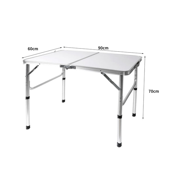 Folding Camping Table Aluminium Portable Picnic Outdoor Foldable Tables BBQ Desk - Lets Party