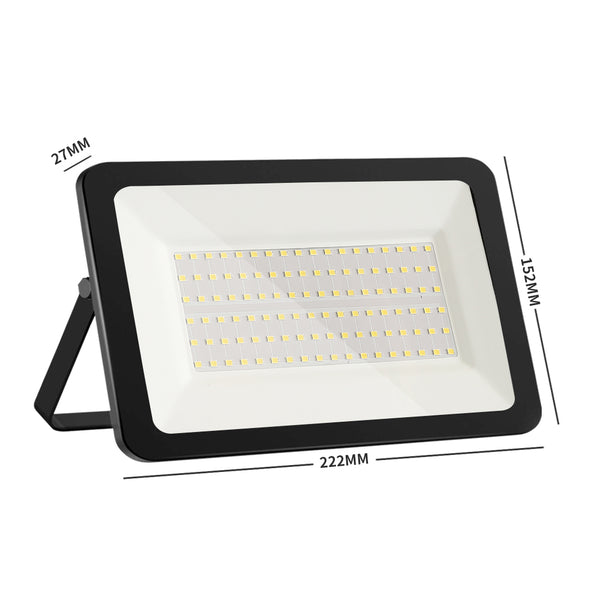 Emitto LED Flood Light 100W Outdoor Floodlights Lamp 220V-240V IP65 Cool White - Lets Party