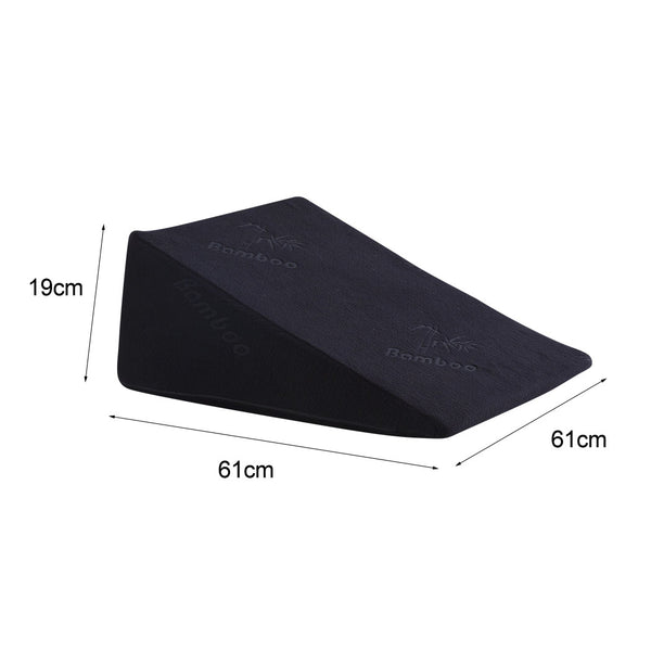 2x Cool Gel Memory Foam Bed Wedge Pillow Cushion Neck Back Support Sleep Cover - Lets Party
