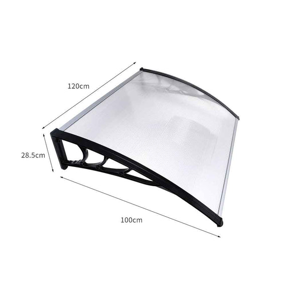 Window Door Awning Outdoor Canopy UV Patio Sun Shield Rain Cover DIY 1M X 1.2M - Lets Party