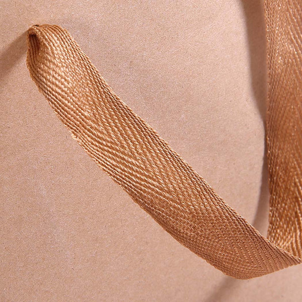 50x Brown Paper Bag Kraft Eco Recyclable Gift Carry Shopping Retail Bags Handles - Lets Party