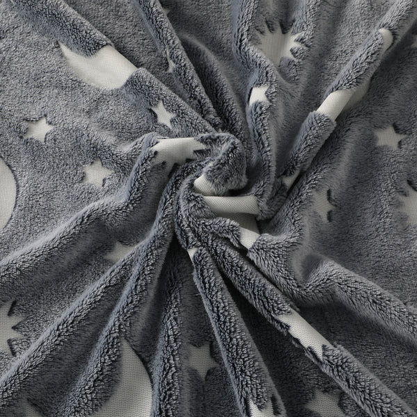 DreamZ Throw Blanket Soft Warm Large Sofa Flannel Glow in the Dark Medium - Lets Party
