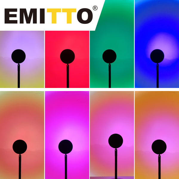 EMITTO USB Sunset Projection Lamp LED Modern Romantic Night Light Multi-colour - Lets Party