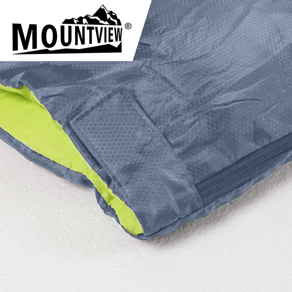 Mountview Double Sleeping Bag Bags Outdoor Camping Hiking Thermal -10â„ƒ Tent Grey - Lets Party