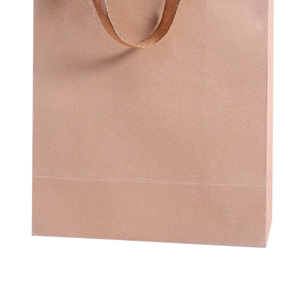 50x Brown Paper Bag Kraft Eco Recyclable Gift Carry Shopping Retail Bags Handles - Lets Party