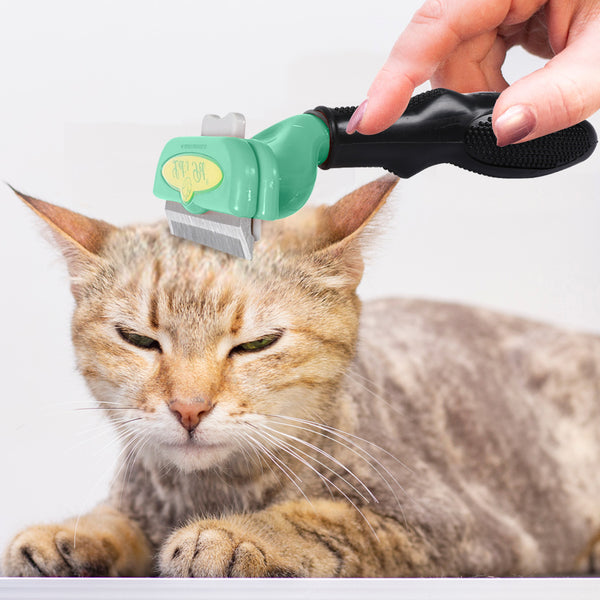 PaWz Pet Dog Cat Comb Massager Grooming Brush Relaxing Hair Removal Tool S - Lets Party