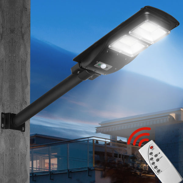 Solar Sensor LED Street Lights Flood Garden Wall Light Motion Pole Outdoor 60W - Lets Party