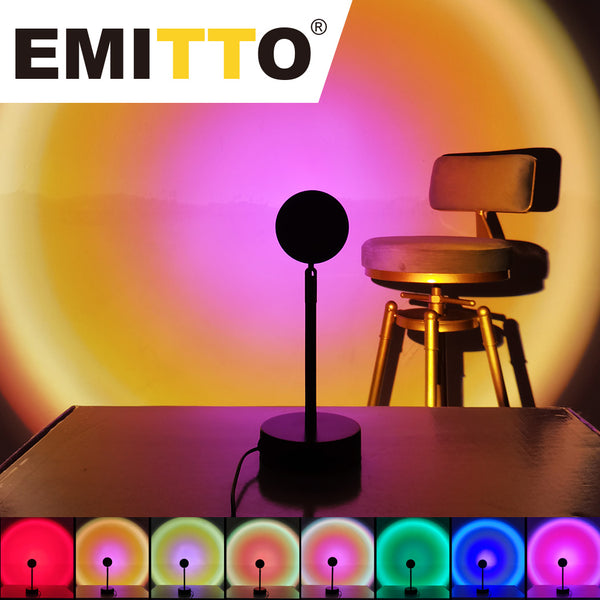 EMITTO USB Sunset Projection Lamp LED Modern Romantic Night Light Multi-colour - Lets Party