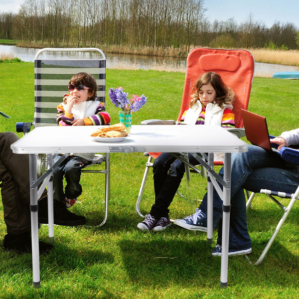 Folding Camping Table Aluminium Portable Picnic Outdoor Foldable Tables BBQ Desk - Lets Party