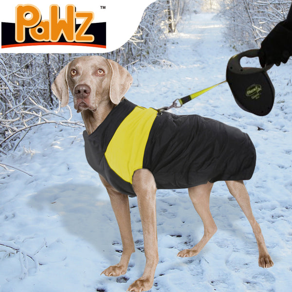 PaWz Dog Winter Jacket Padded Waterproof Pet Clothes Windbreaker Coat 3XL Orange - Lets Party