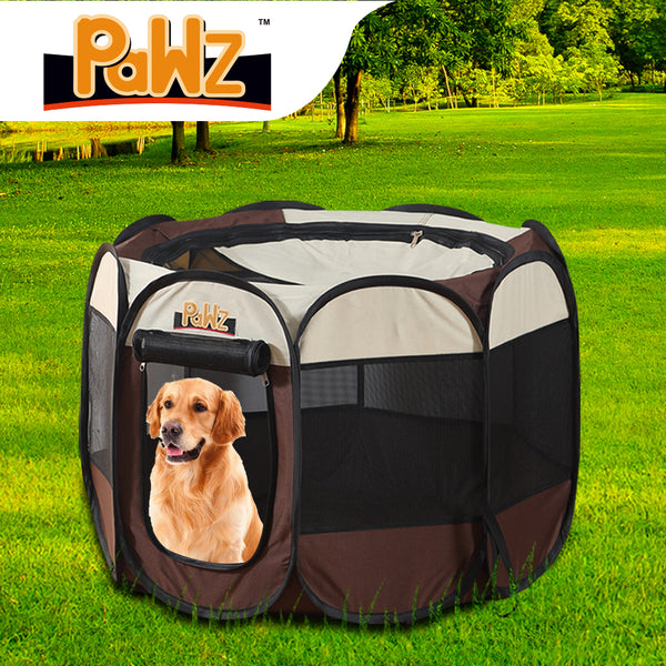 PaWz Dog Playpen Pet Play Pens Foldable Panel Tent Cage Portable Puppy Crate 52