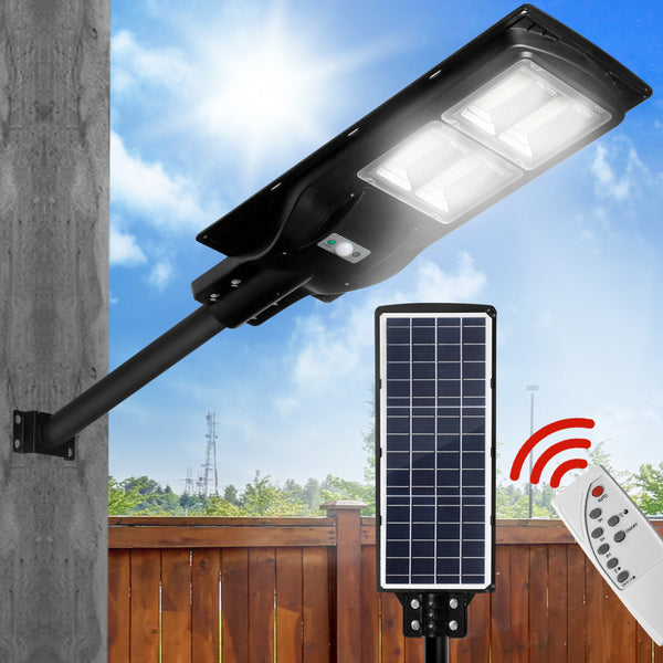 Solar Sensor LED Street Lights Flood Garden Wall Light Motion Pole Outdoor 120W - Lets Party