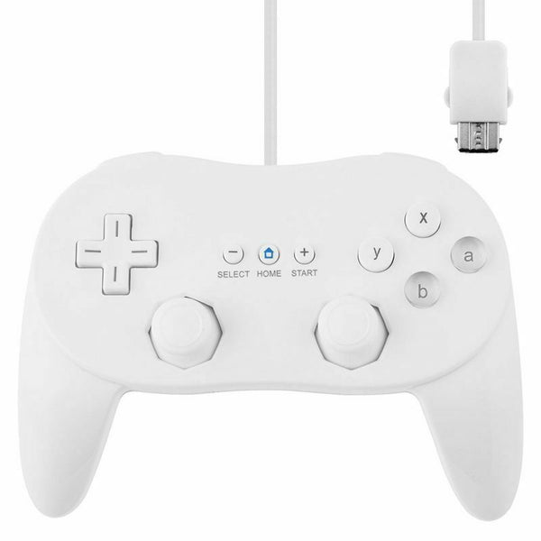 New White Classic Pro Wired GamePad Joypad Controller for Nintendo Wii Console - Lets Party