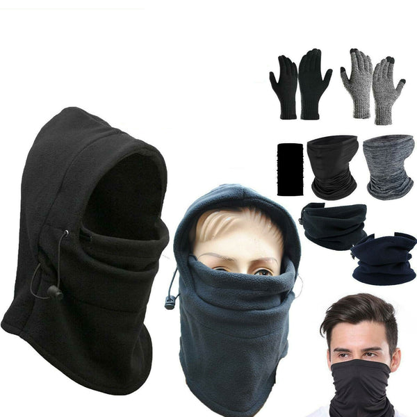 Winter Thermal Face Mask Neck Warmer Face Scarf Tube Bandana hat Cover Glove AU - Lets Party