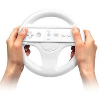 2x White Wii Racing Steering Wheel for Nintendo Wii U Wii Remote Controller 