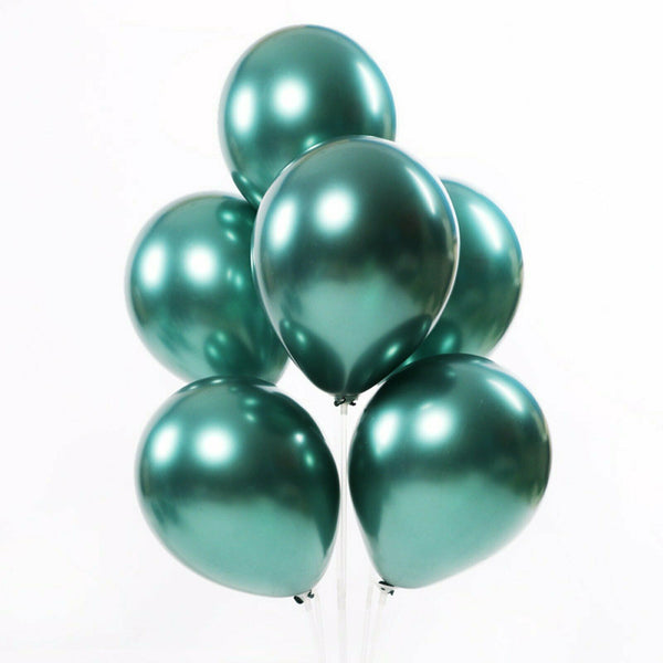 10-100xMetallic  Latex Standard 25cm Helium Balloons Balloon Party Wedding Birthday 10
