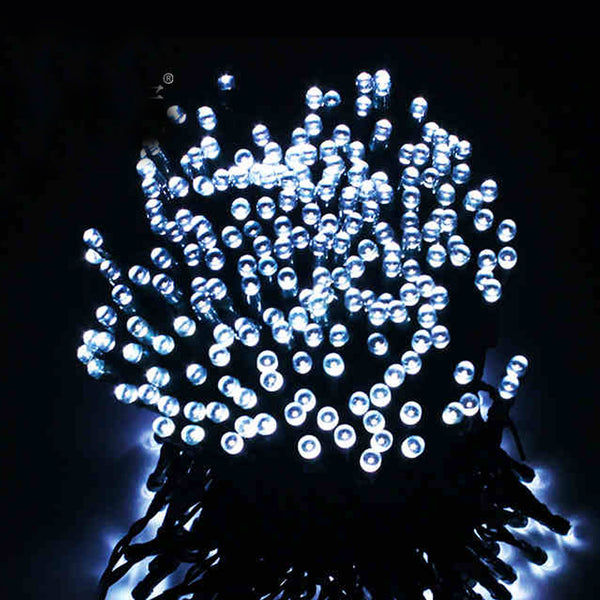 52M 500LED String Solar Powered Fairy Lights Garden Christmas D?cor Cool White - Lets Party