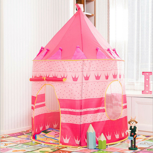 Kids Playhouse Play tent Pop Up Castle Princess Indoor Outdoor Girls Boys Gift - Lets Party