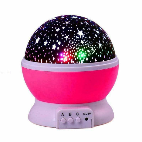 LED Night Star Sky Projector Light Lamp Rotating Starry Baby Room Kids Gift - Lets Party