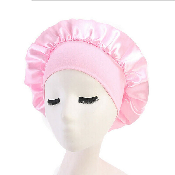 Women's Sleep Hair Hat Care Elastic Sleeping Bonnet Night Soft Cap 8 Colors - Lets Party