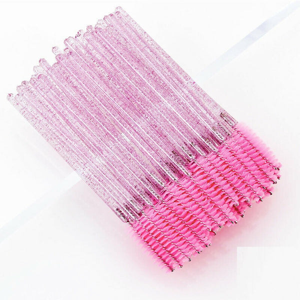 UP TO 100x Disposable Glitter Mascara Wands Lash Brush Eyelash Extensions Makeup - Lets Party