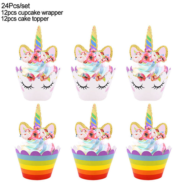 1Set Rainbow Unicorn Balloon 32 inch Number Foil Balloons 1st Kids Unicorn Theme Birthday Party Decorations Baby Shower Globos - Lets Party