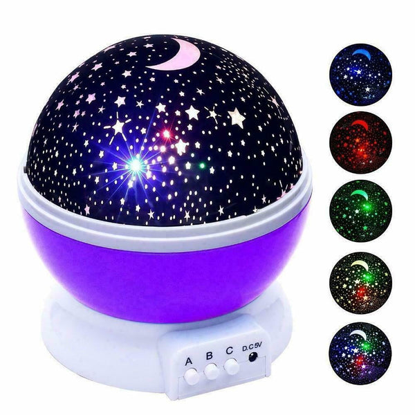 LED Night Star Sky Projector Light Lamp Rotating Starry Baby Room Kids Gift - Lets Party