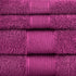 Amelia 500GSM 100% Cotton Towel Set -Single Ply carded 6 Pieces -Dark Purple - Lets Party