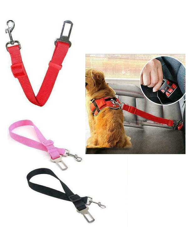 Adjustable Pet Dog Safety Car Vehicle Seat Belt Harness Lead Seatbelt 3 Colors - Lets Party