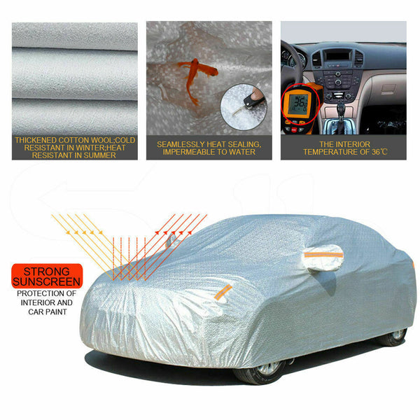 Waterproof Adjustable Large Car Covers Rain Sun Dust UV Proof Protection YXL - Lets Party