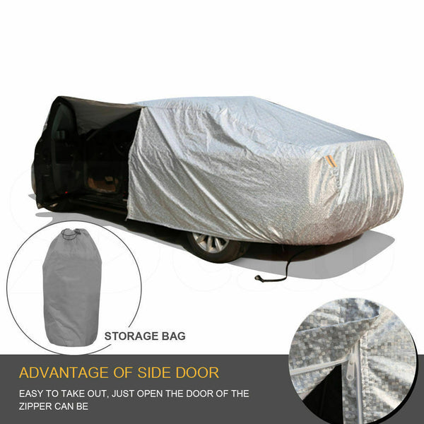 Waterproof Adjustable Large Car Covers Rain Sun Dust UV Proof Protection YXL - Lets Party