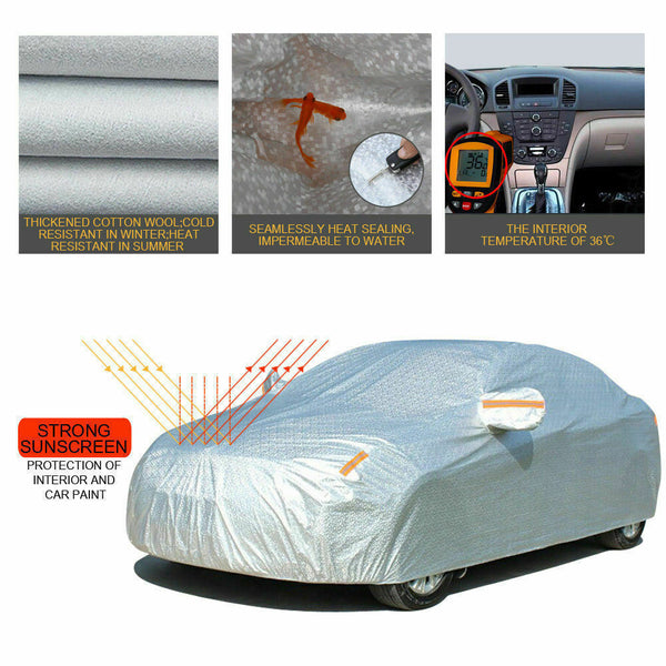 Waterproof Adjustable Large Car Covers Rain Sun Dust UV Proof Protection YXXL - Lets Party