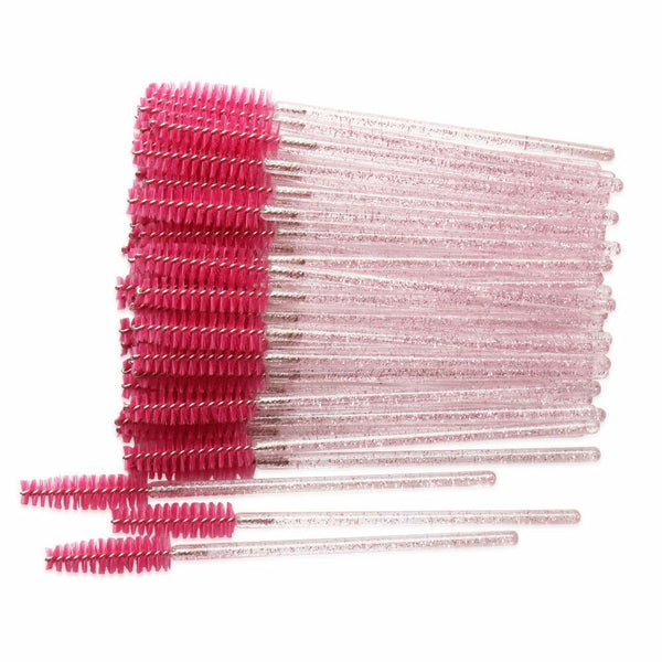 Rose New Disposable Eyelash Brush Applicator Extension Mascara Wands - Lets Party