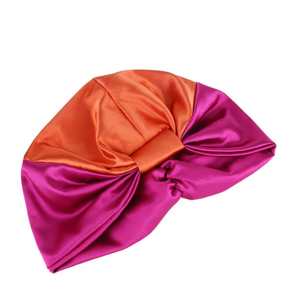 Womens Imitated Silk Sleeping Cap Sleep Hat Night Hair Styling Care Bonnet Wrap - Lets Party