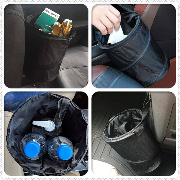 Auto Car Rubbish Bin Holder Foldable Pop-Up Waterproof Bag Waste Basket Portable