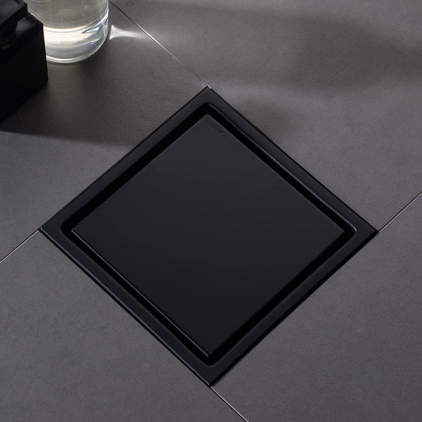 1/2/5PCS 10cm Tile Insert Square Smart Floor Grate Waste Drain Shower Bathroom